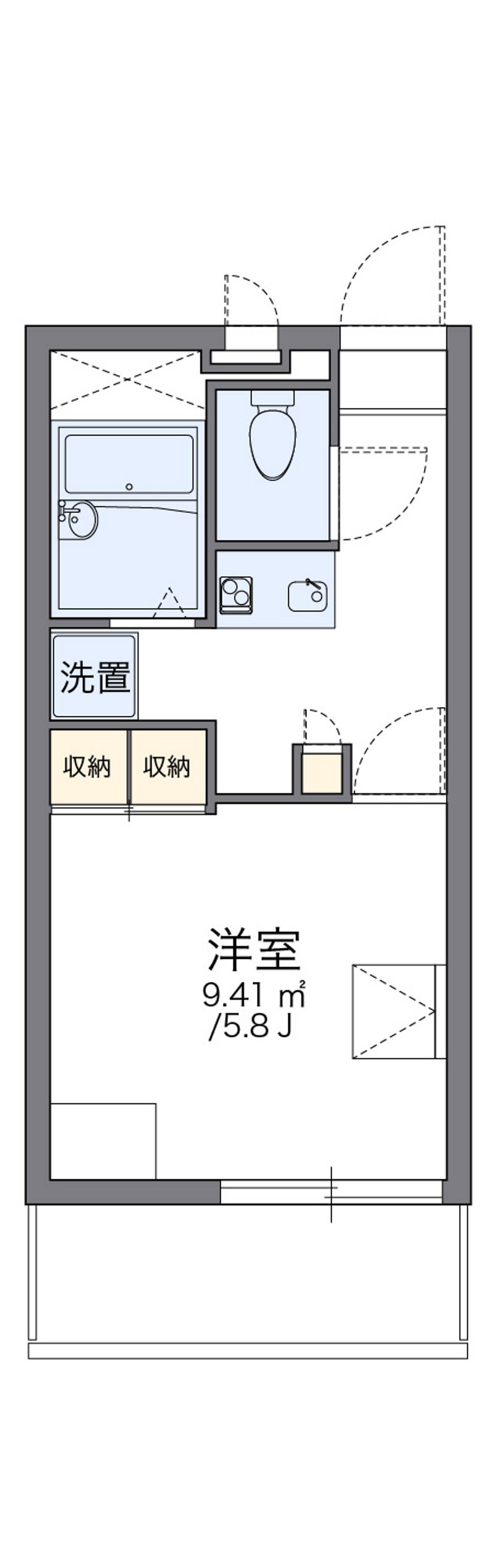 レオパレスＮＡＫＡＮＩＳＨＩ 間取図
