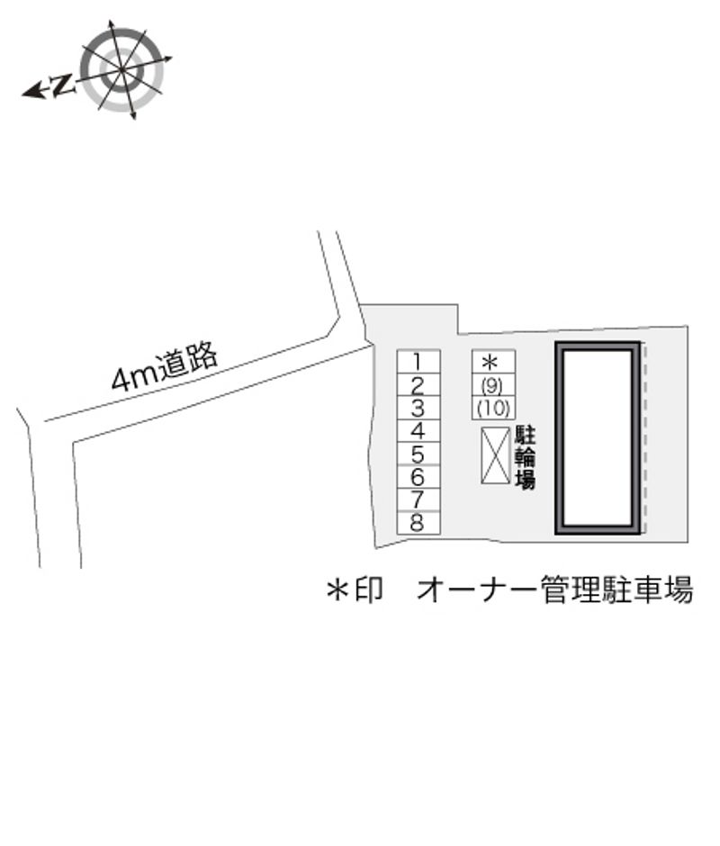 レオパレスリバーサイドホーム下浜田 駐車場