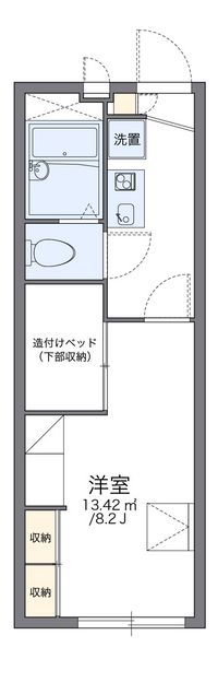 レオパレスサンライズ鶴崎 間取り図