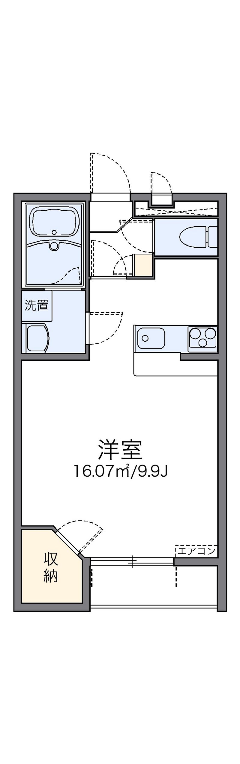 レオパレス蓮台寺公園西 間取図