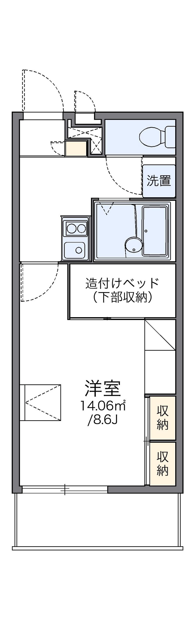 レオパレスクリスタル 間取図