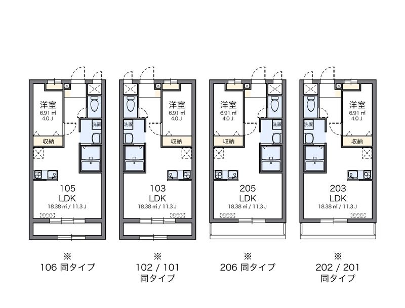 レオパレスリアン庄内 間取図