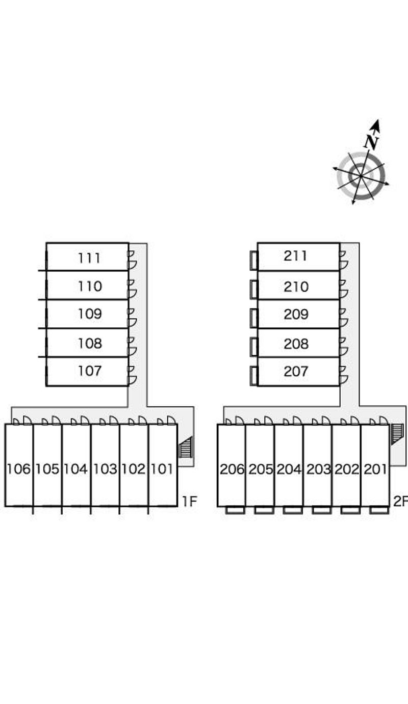 レオパレスサンフィールド篠栗Ⅲ 間取配置図