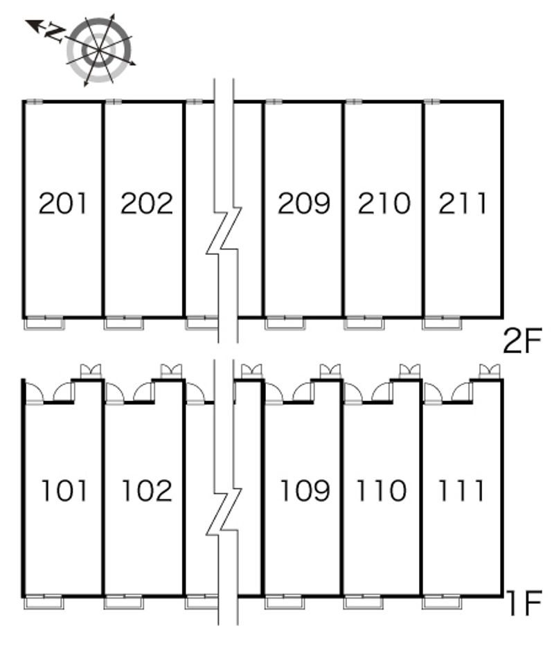 レオパレス馬場 間取配置図