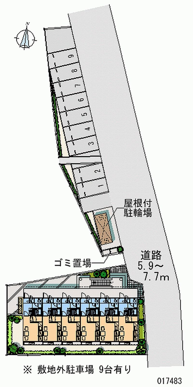 レオパレスかりん 月極駐車場