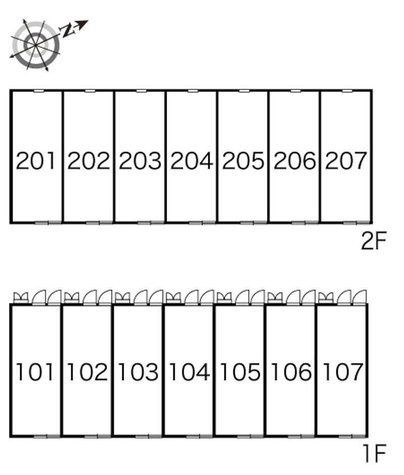 レオパレス蜃気楼 間取配置図