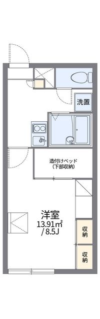 レオパレスアトリオ富岡 間取り図