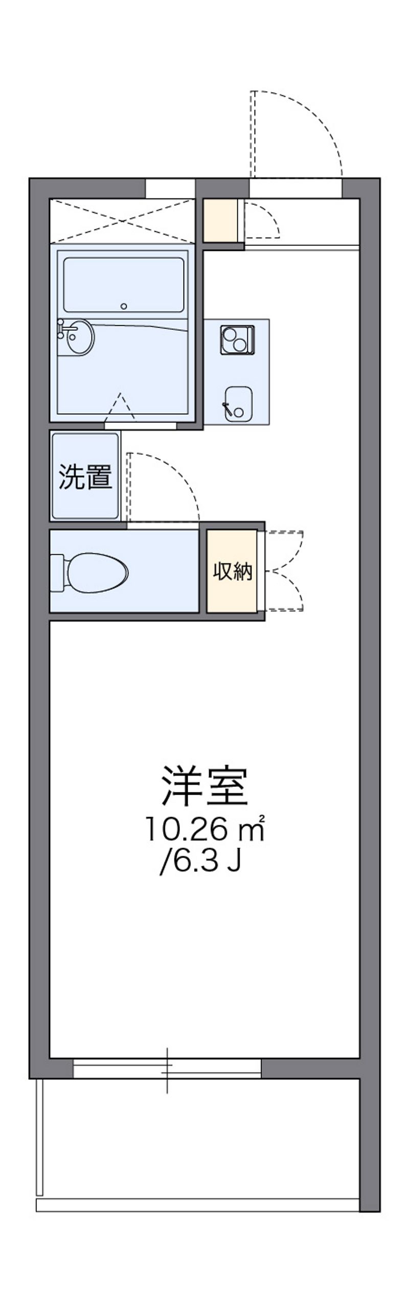レオパレスサニーコートイシガキ 間取図
