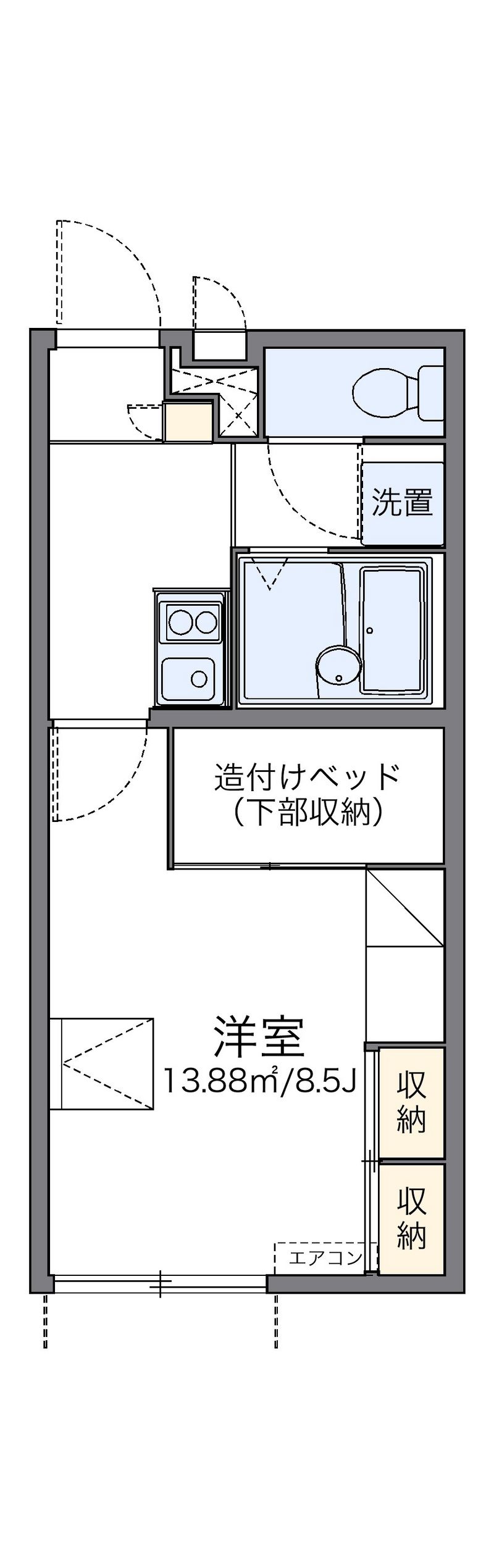 レオパレス浦佐 間取図