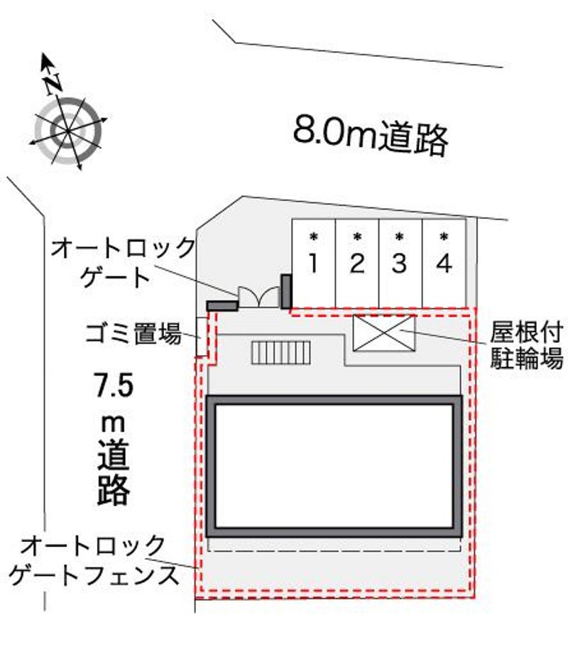 レオパレス車道 配置図