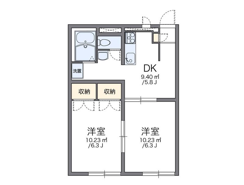 レオパレスやませ 間取り