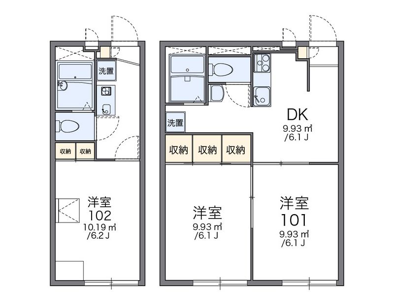 レオパレスＺＩＯＵＮ　ＴＲＥＳ 間取図