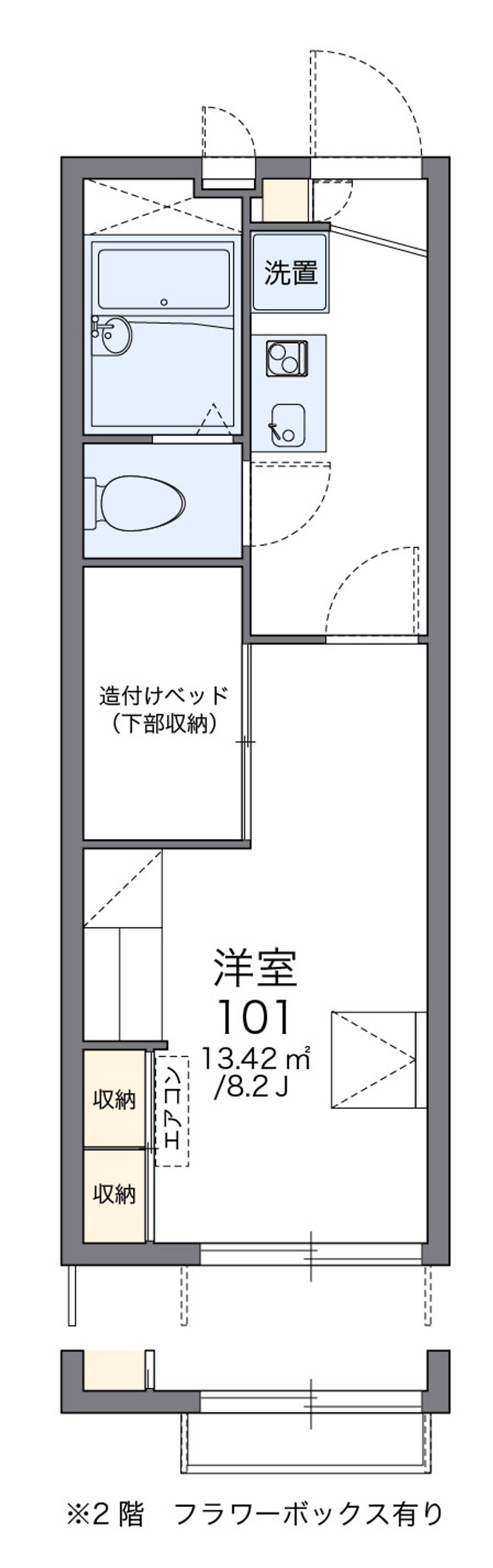 レオパレスもみじⅡ 間取図