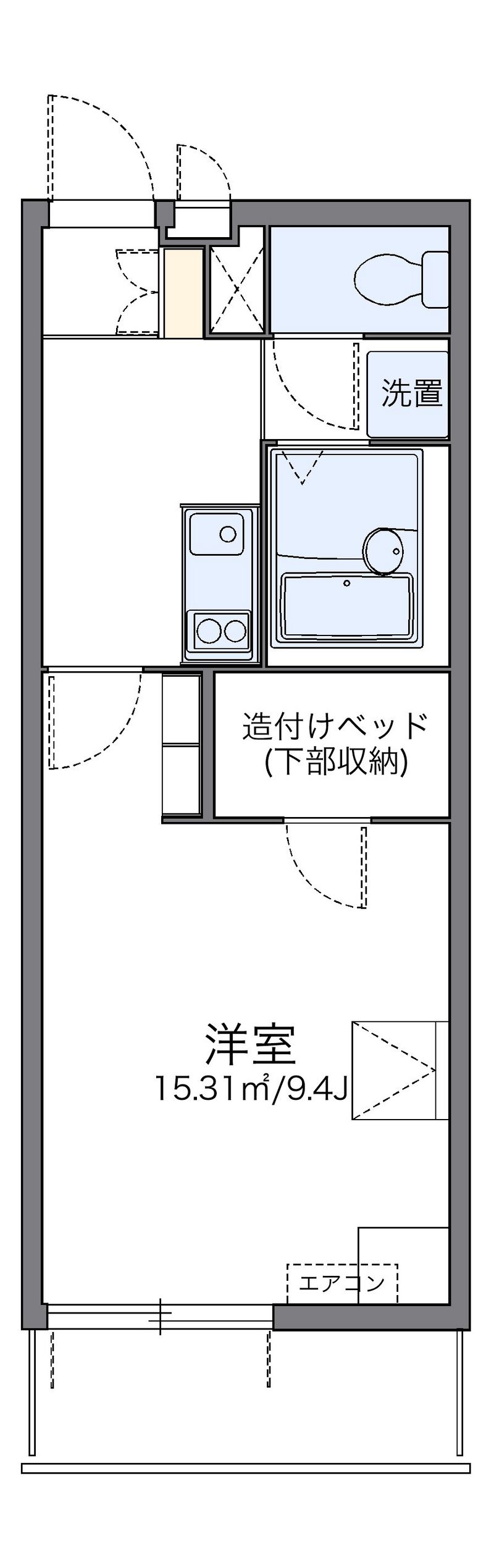 レオパレスエミールプラザ 間取図