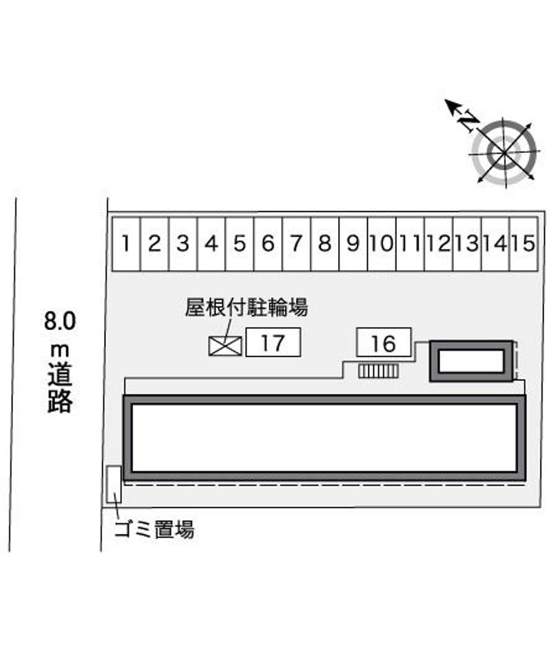 レオパレスリバーパーク 配置図