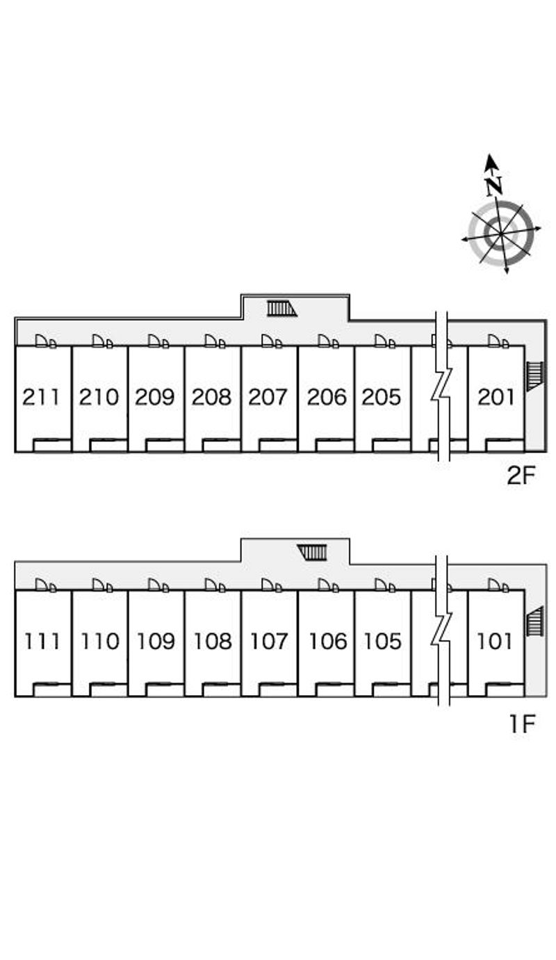 レオパレスブラン　Ｄｕｅ 間取配置図