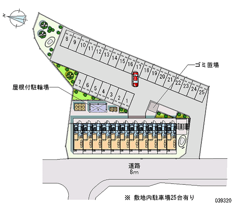 レオパレス仙港ＳＫⅢ 月極駐車場