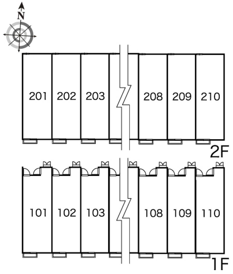 レオパレスウエオレットキンセイ 間取配置図