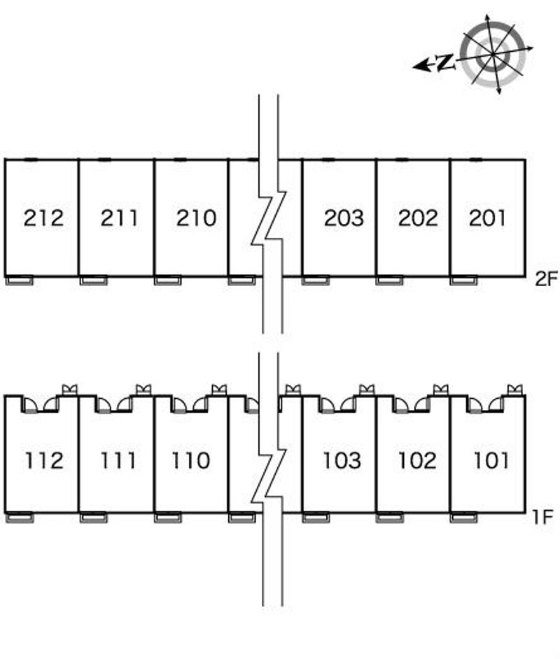 レオパレスフロックス西脇 間取配置図
