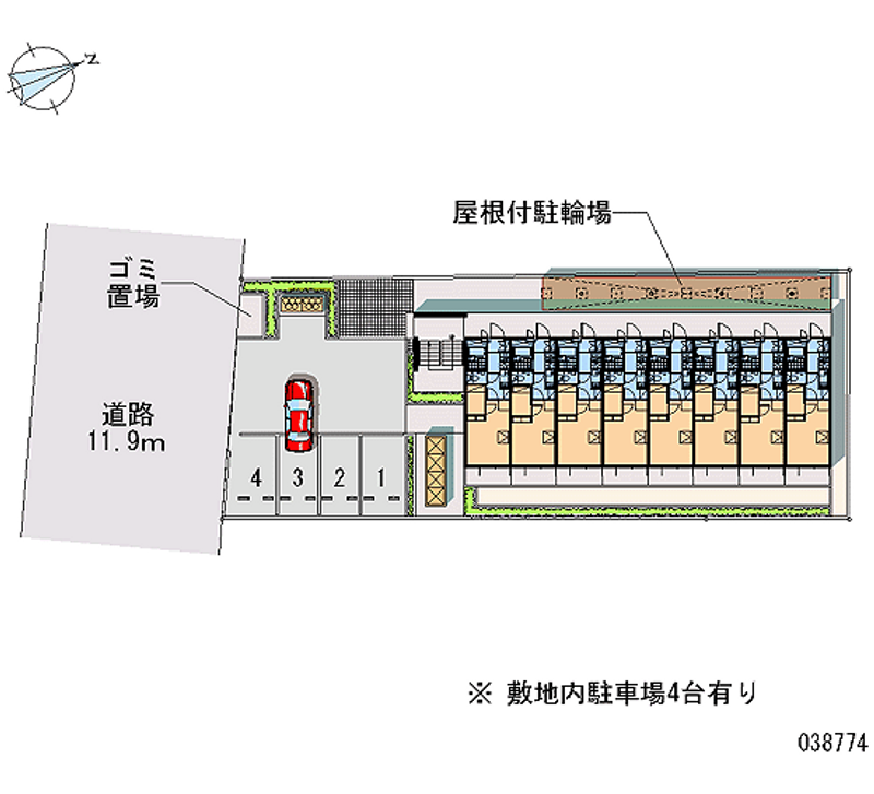 レオパレス宝 月極駐車場