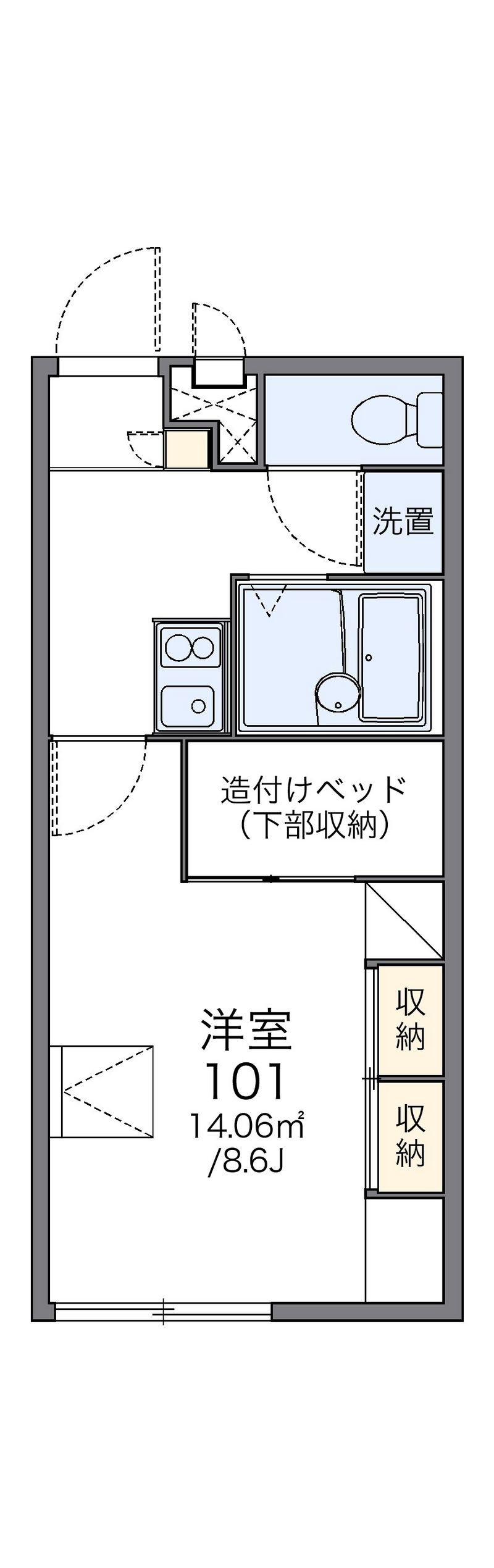 レオパレスマリーナ 間取図