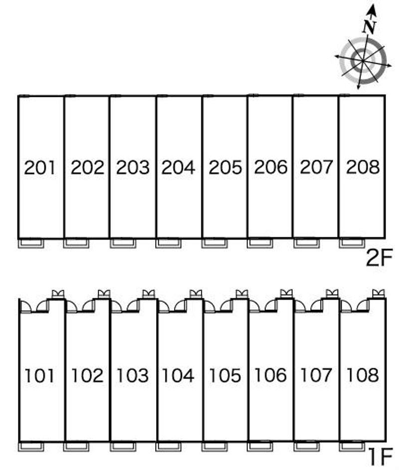 レオパレスオンワード磐田Ⅱ 間取配置図
