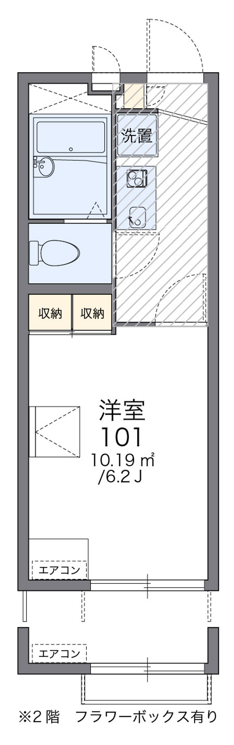 レオパレスフルール湘南 間取図