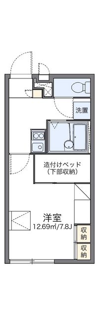 レオパレスタウンコート南矢三 間取り図