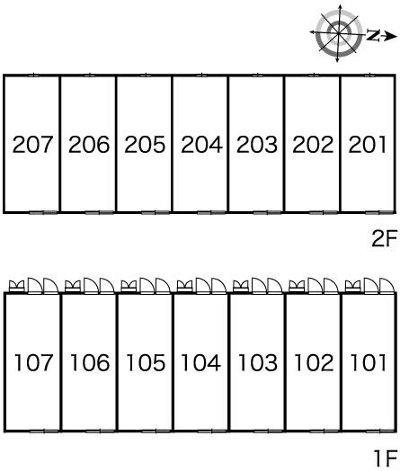 レオパレスドルフ 間取配置図