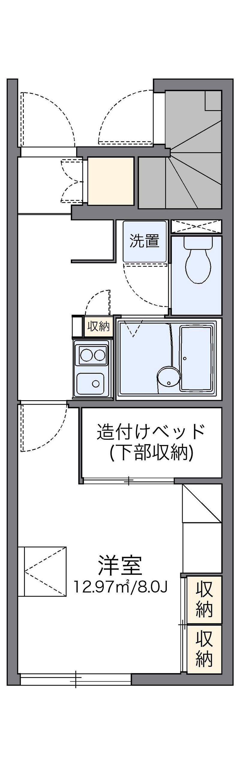 レオパレスエクセラン春日 間取図
