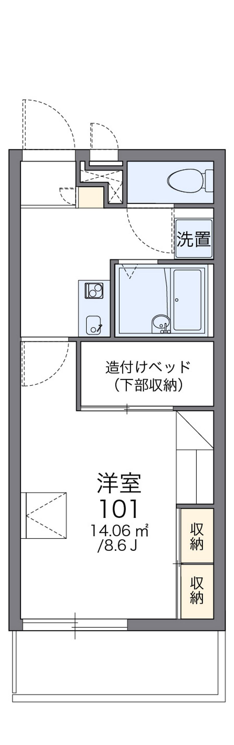 レオパレス麦の穂 間取図