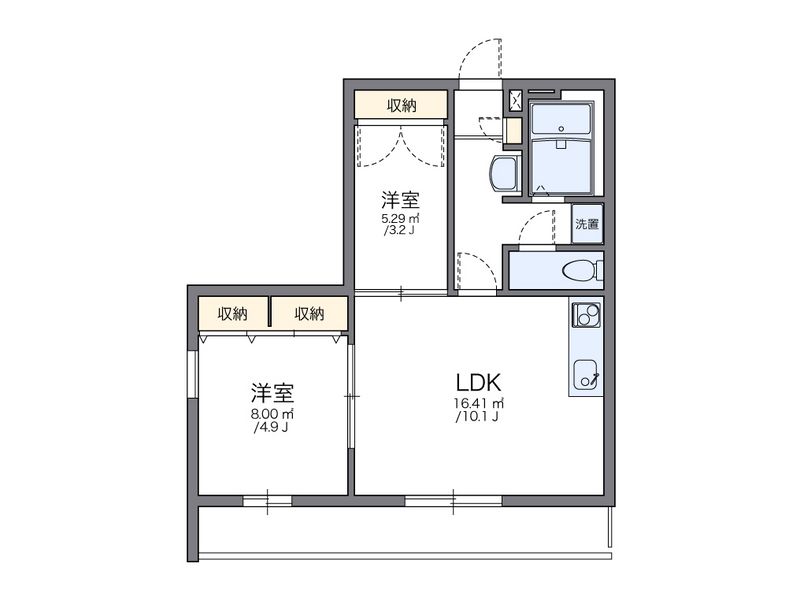 レオパレスネクスト 間取図