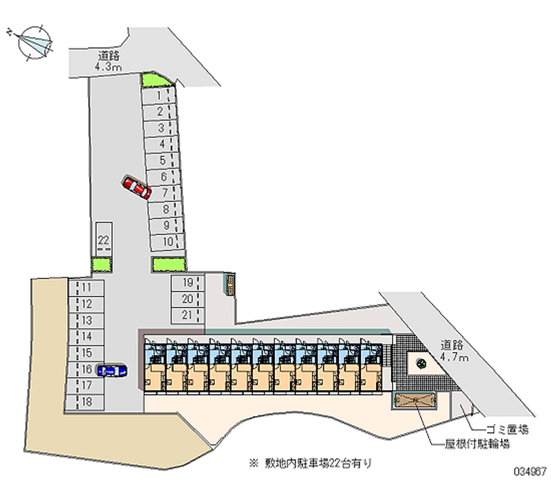 34967月租停车场