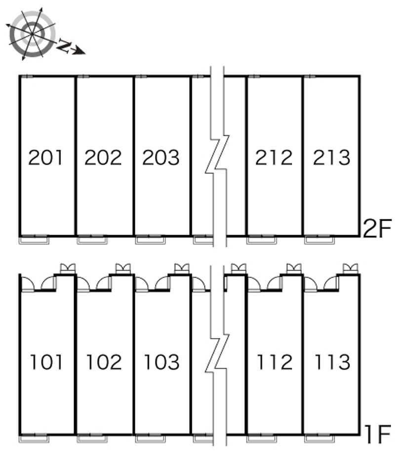 レオパレスクレール光優Ⅰ 間取配置図