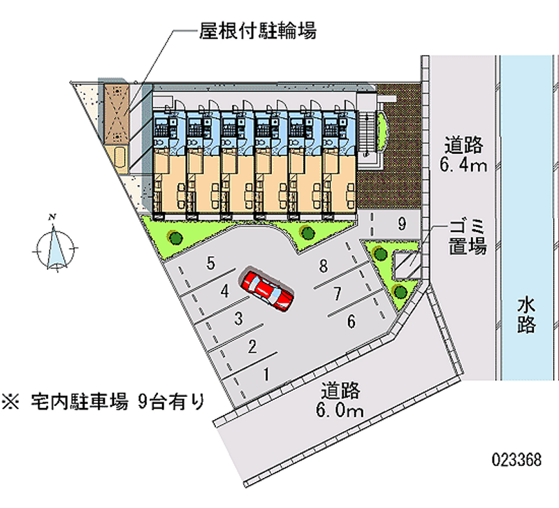 レオパレス河北町 月極駐車場