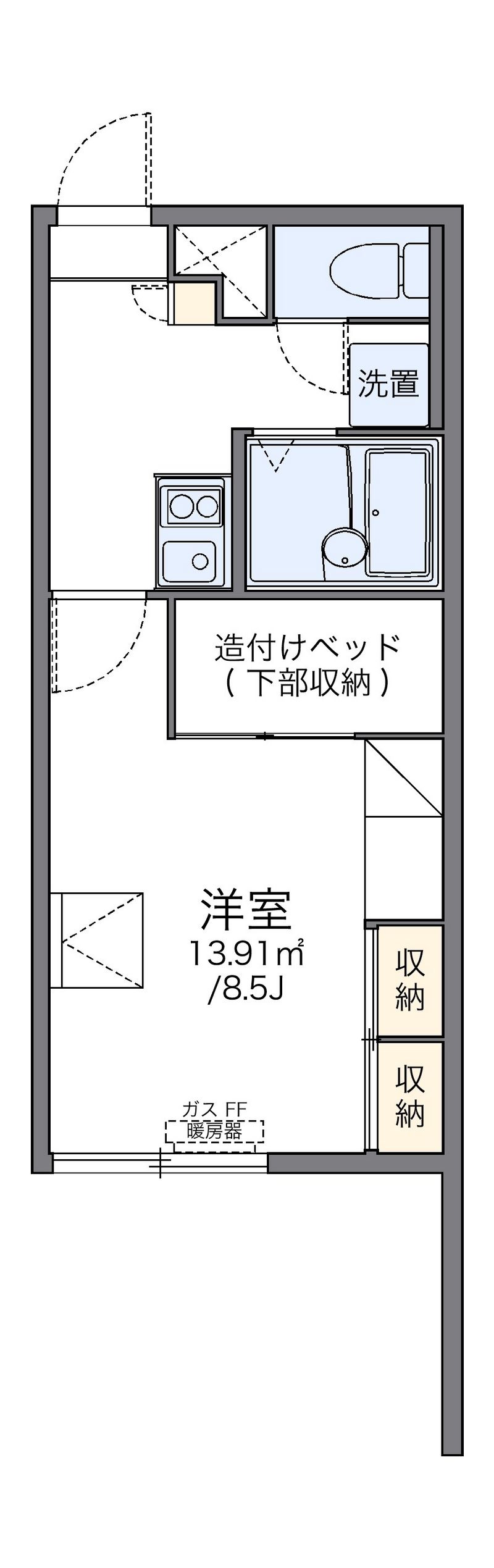 レオパレスＫＡＺＵ 間取図