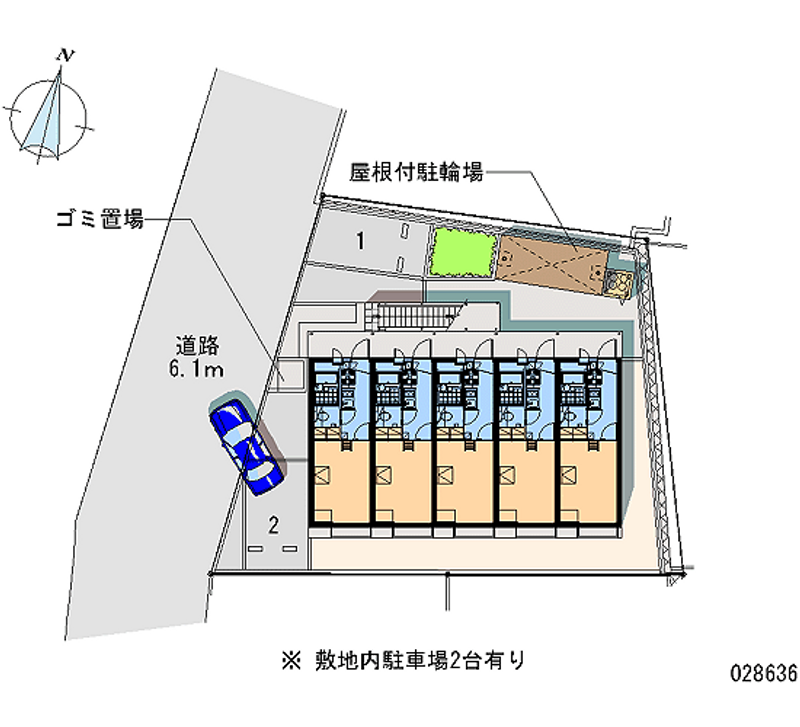 レオパレスブルースカイ　阿久和 区画図