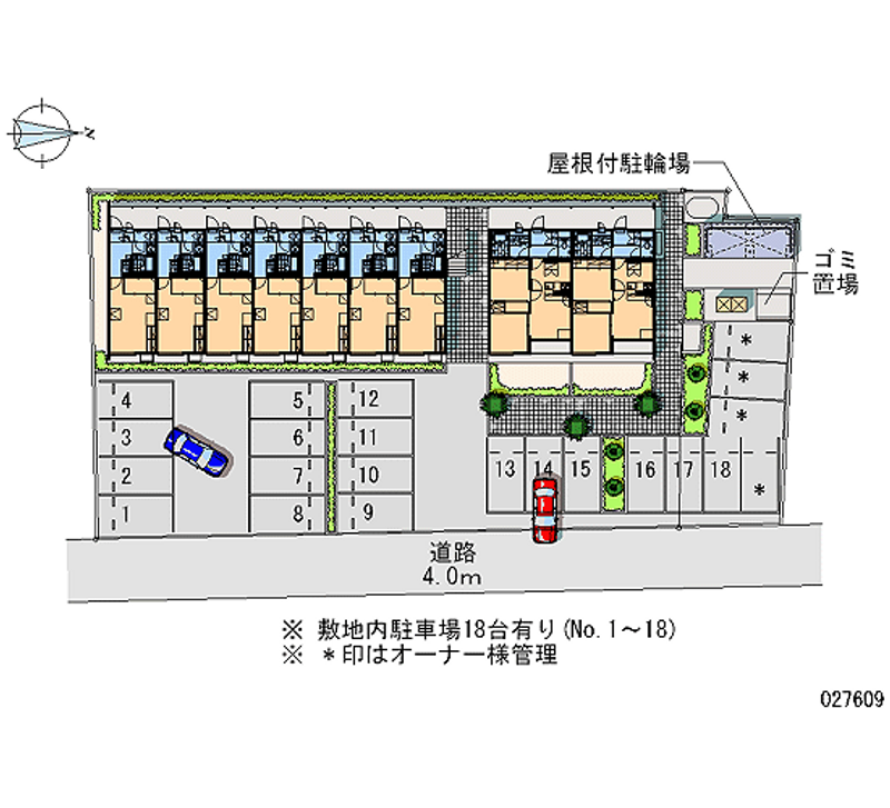 27609 Monthly parking lot