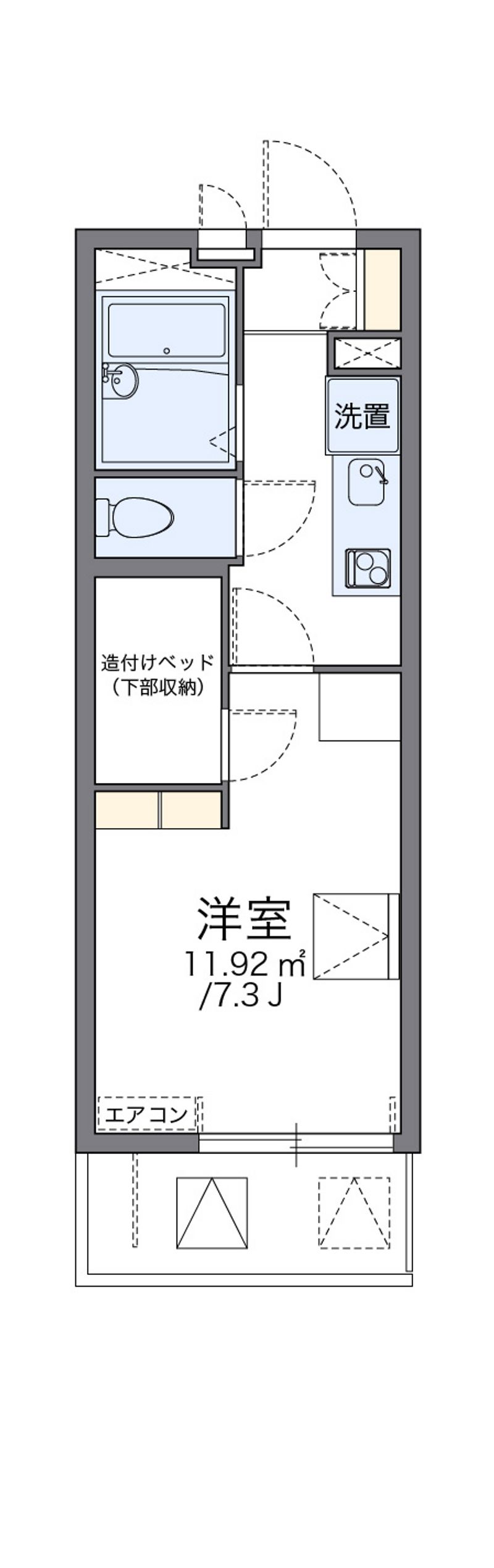 レオパレス中島町 間取図