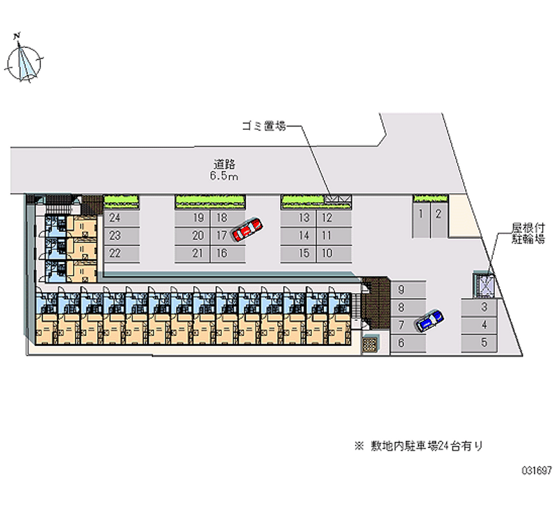 レオパレスグランデカーサ 月極駐車場