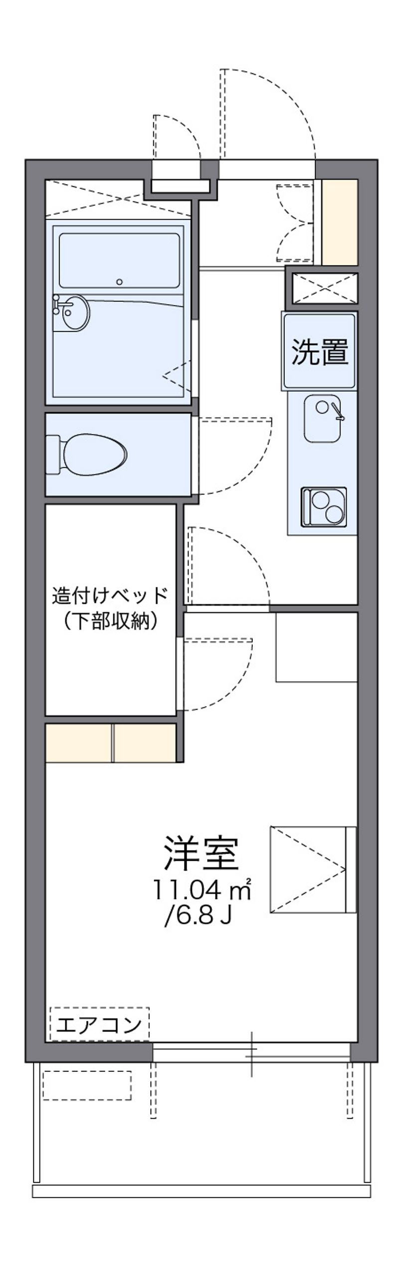レオパレス水前寺 間取図