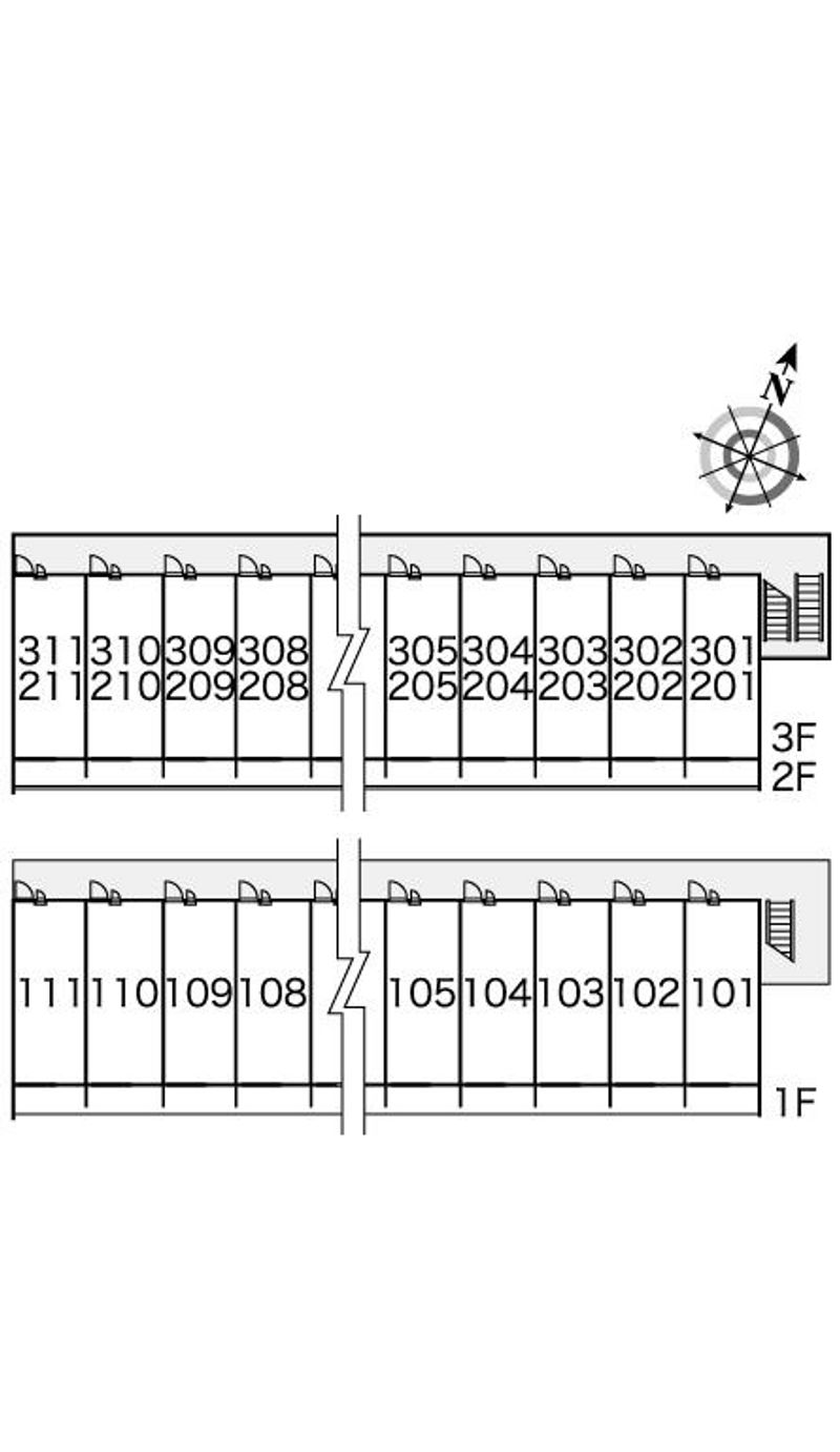 レオパレスみらい平 間取り配置図
