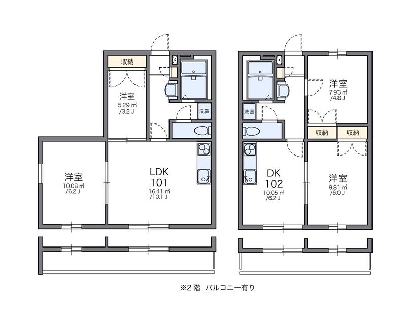 レオパレスクレストＣ 間取図