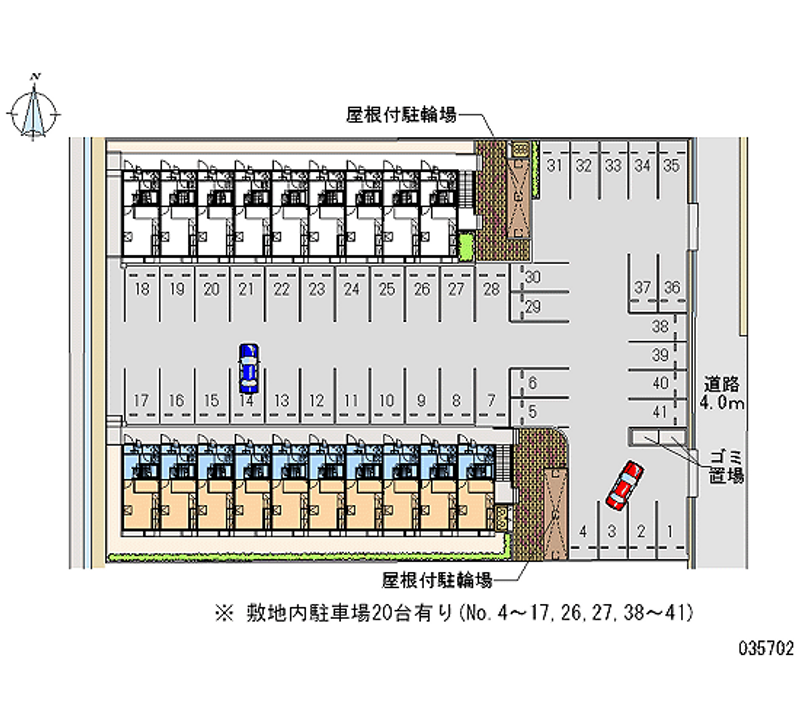 レオパレスＥａｓｔＣｒｅｅｋⅠ 月極駐車場