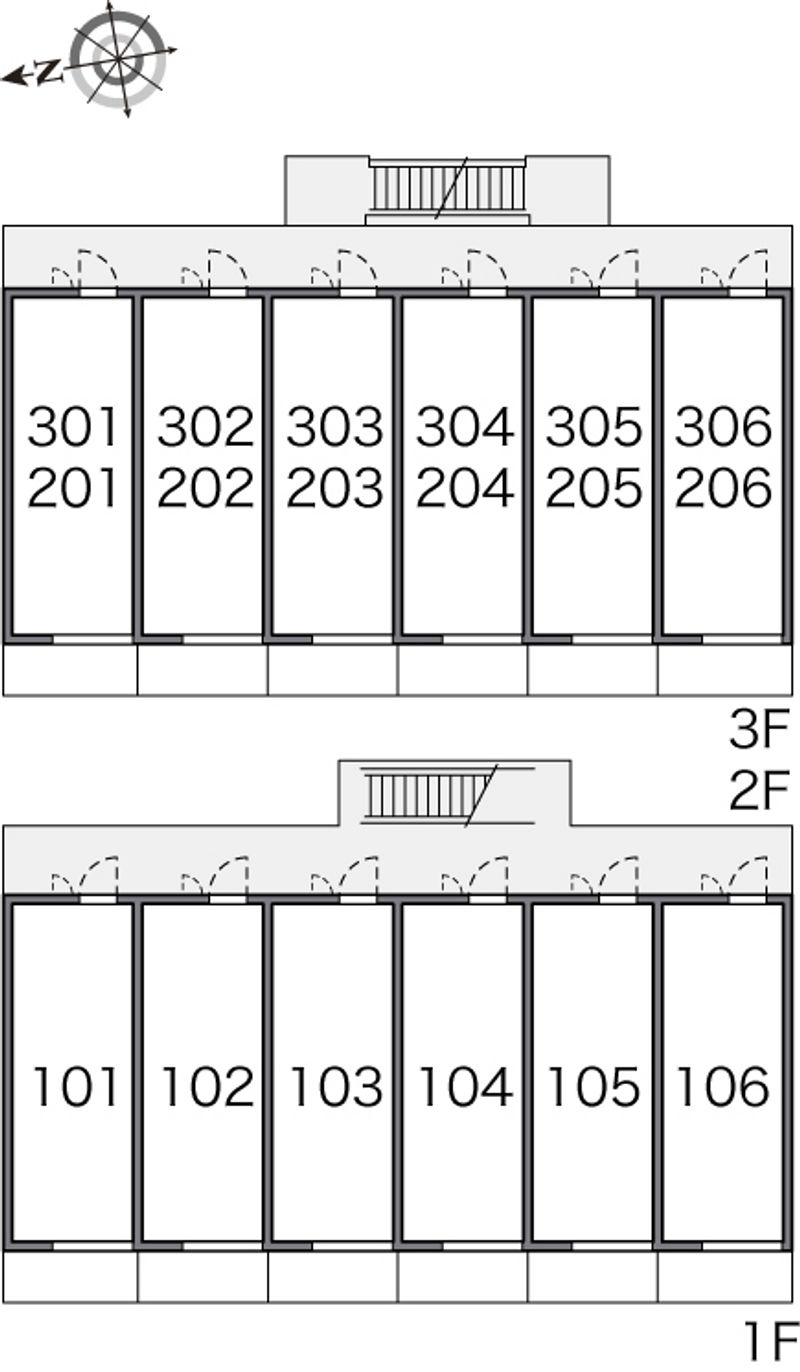 レオパレスＪＮ　Ａ 間取配置図