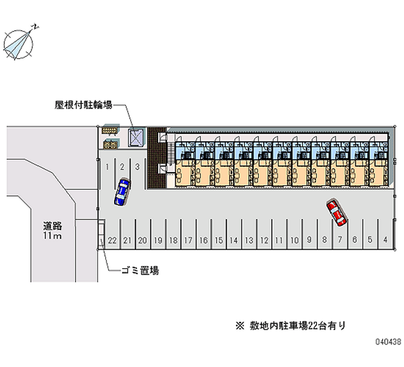 レオパレスミラクⅢ 月極駐車場