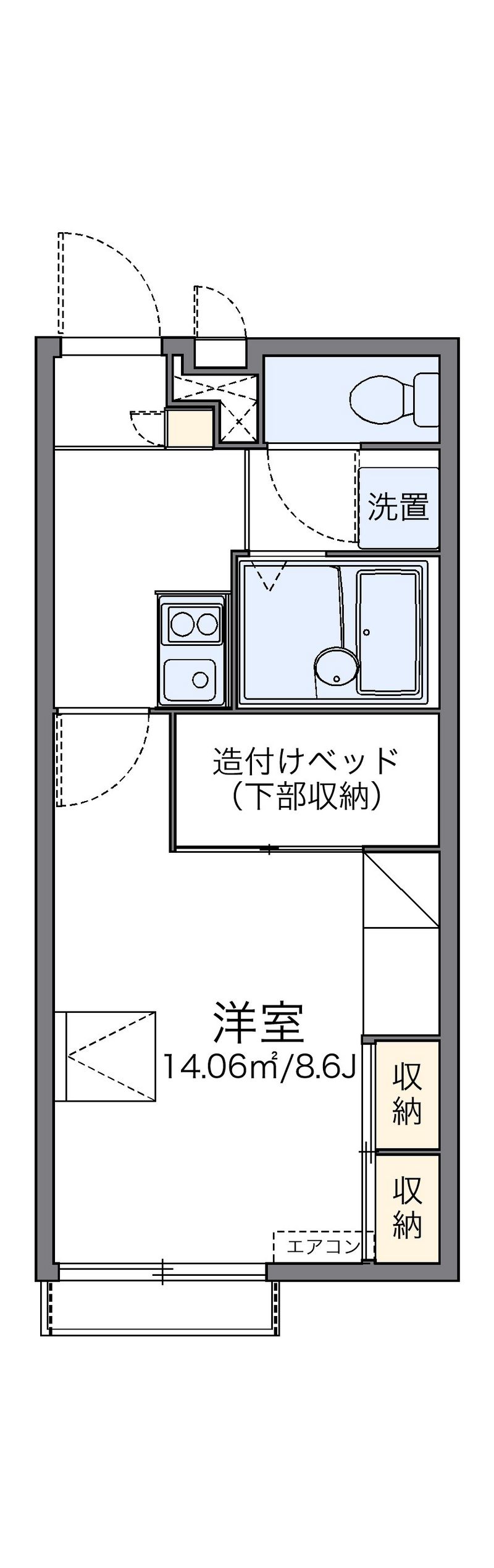 レオパレスフローラＭＫ 間取図
