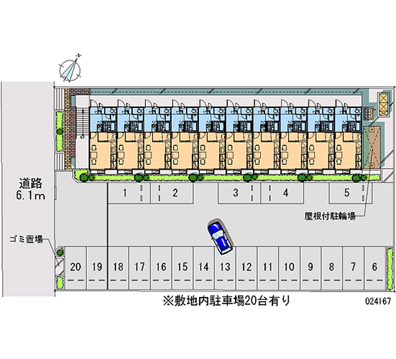 レオパレスアイリス 月極駐車場