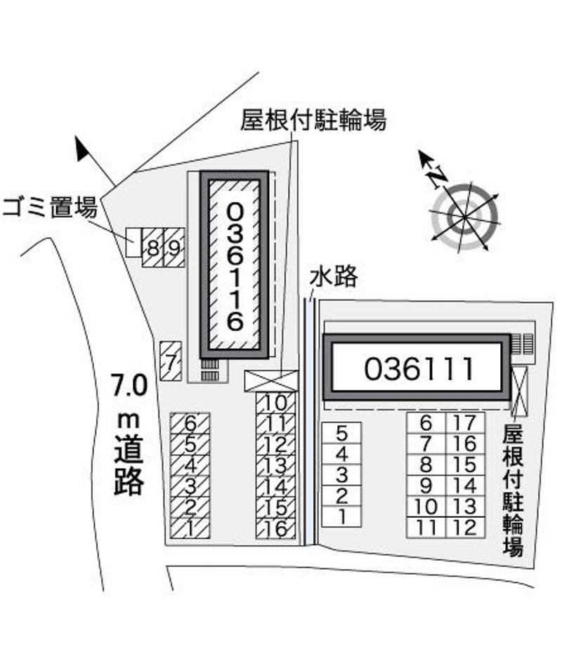 レオパレス幸Ａ 配置図