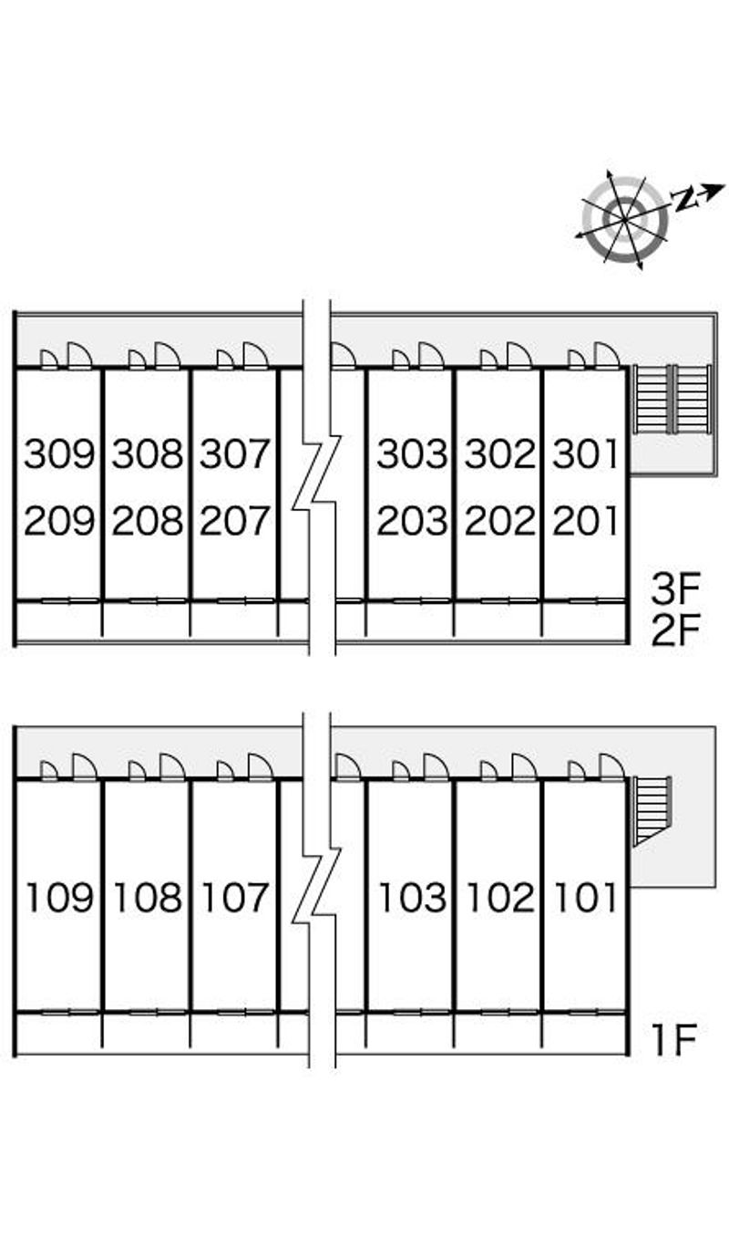 レオパレスファミリア 間取配置図